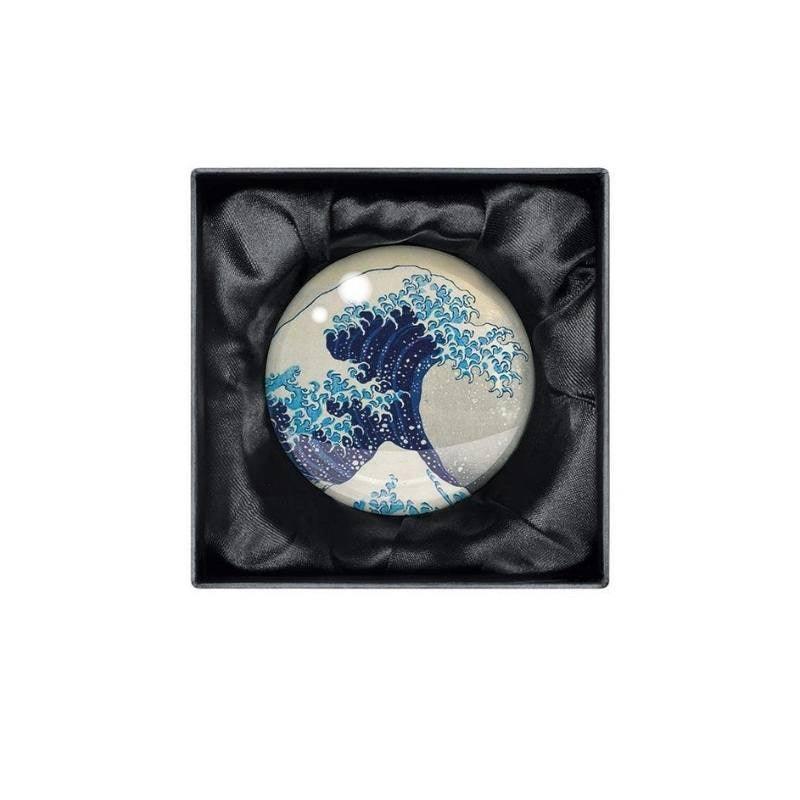 Hokusai Wave Glass Paperweight - Bolt of Cloth - Museums &amp; Galleries