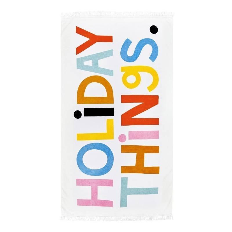 Holiday Things Beach Towel - Bolt of Cloth - Castle