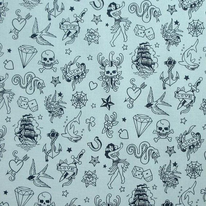 Ink Work in blue - Bolt of Cloth - Alexander Henry