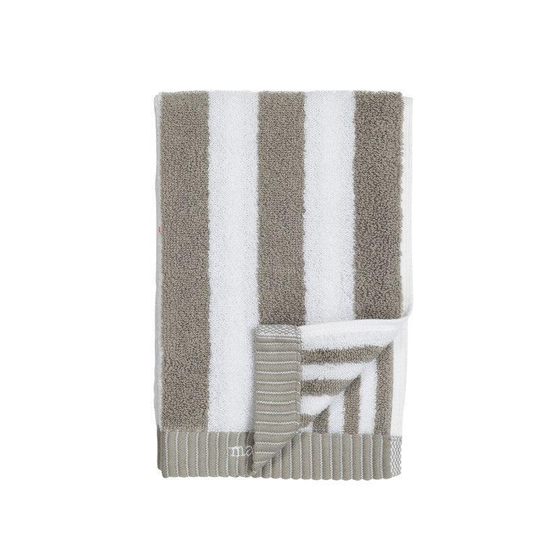 Kaksi Raitaa Guest Towel 30x50cm in grey, white - Bolt of Cloth - Marimekko