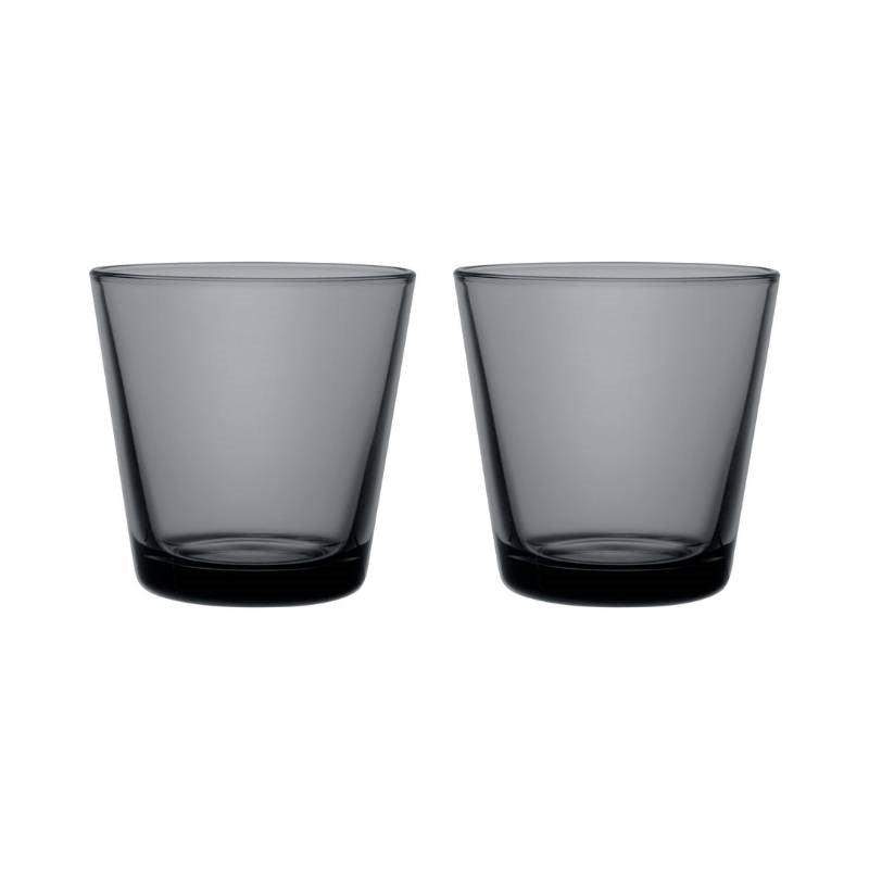 Kartio Tumbler in dark grey - set of 2 - Bolt of Cloth - iittala