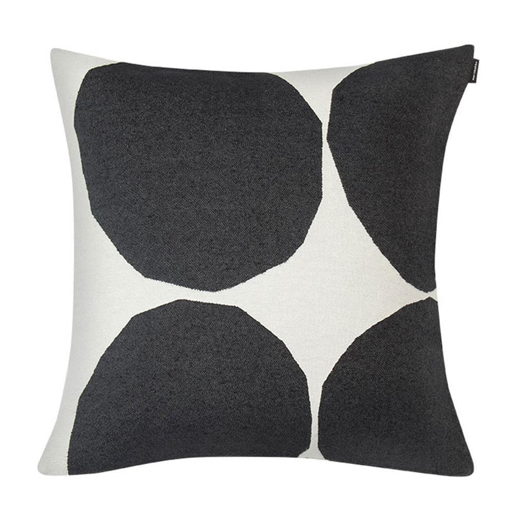 Kivet Cushion Cover 50cm in off white, black - Bolt of Cloth - Marimekko