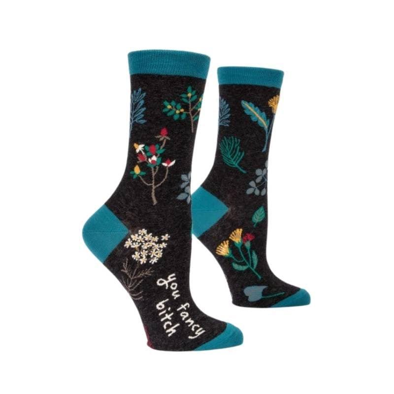 Ladies Socks - Fancy - Bolt of Cloth - Blue Q