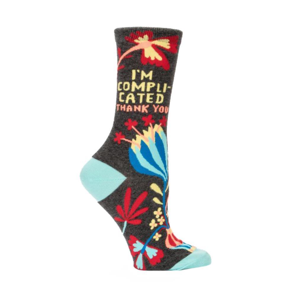 Ladies Socks - I'm Complicated. Thank You. - Bolt of Cloth - Blue Q