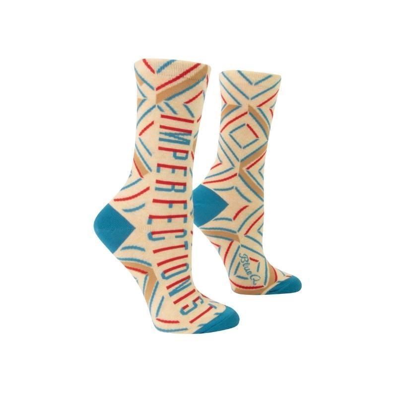 Ladies Socks - Imperfectionist - Bolt of Cloth - Blue Q