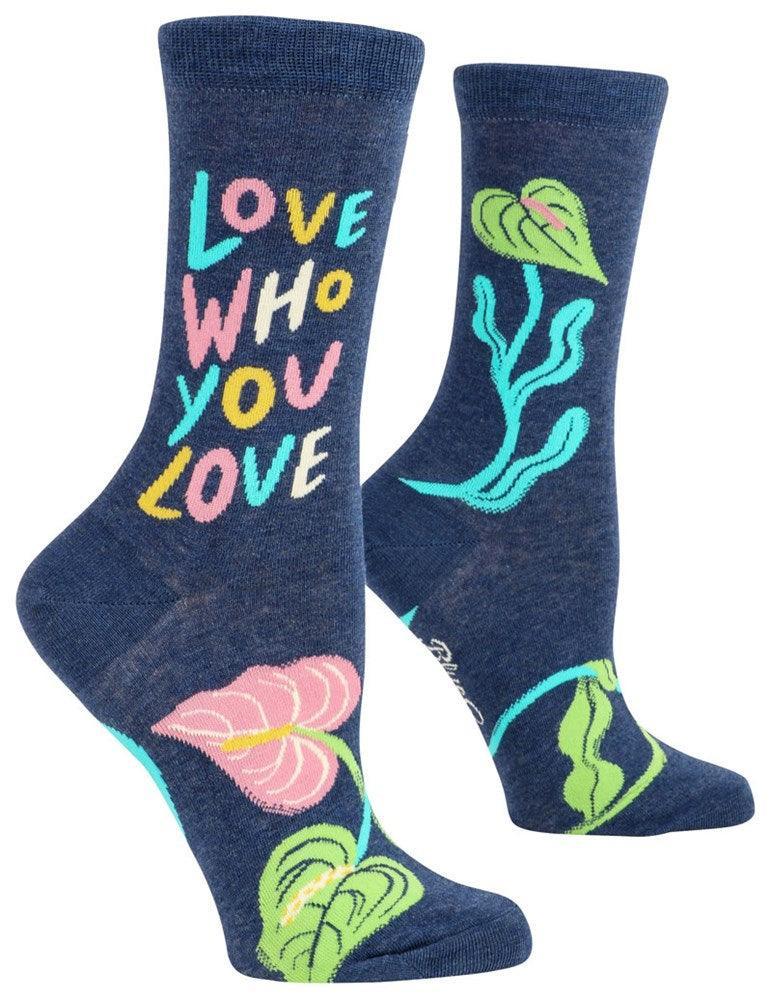 Ladies Socks - Love Who You Love - Bolt of Cloth - Blue Q