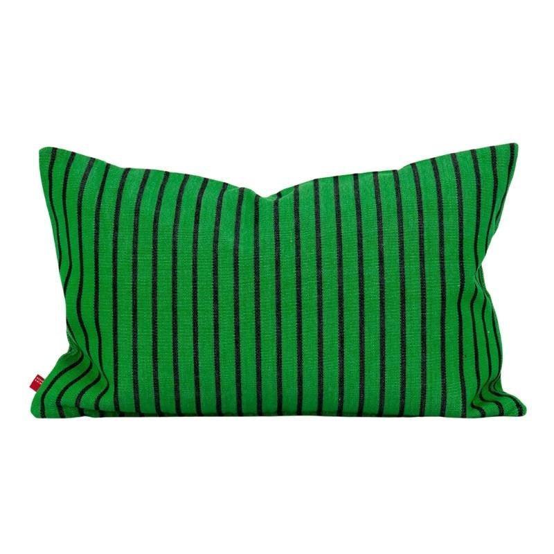 Laura Cushion Cover 50x30cm in green, black - Bolt of Cloth - A Art