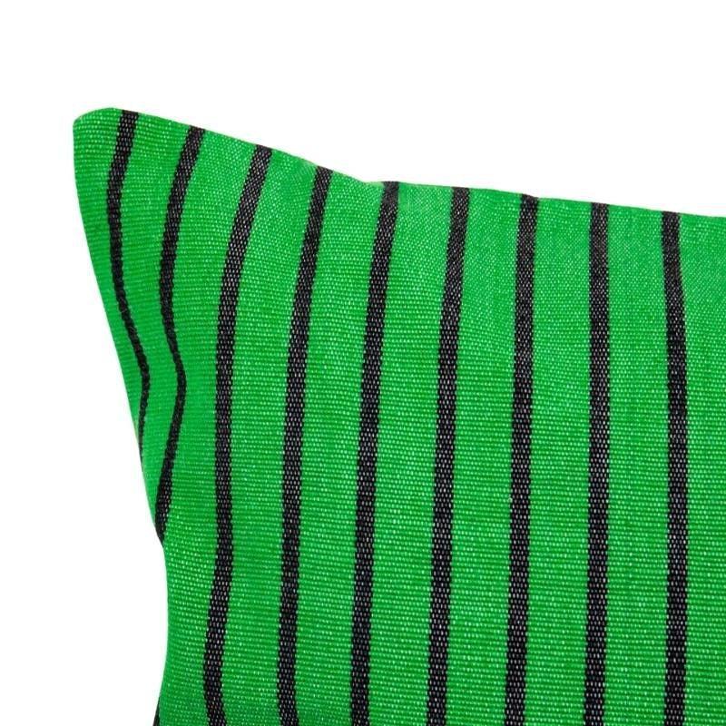 Laura Cushion Cover 50x30cm in green, black - Bolt of Cloth - A Art