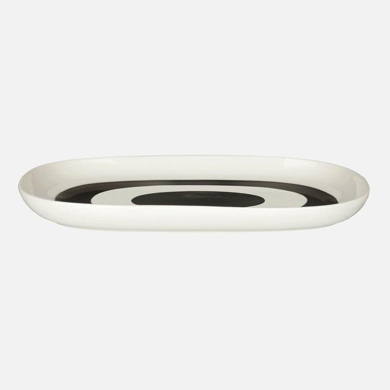 Melooni Serving Dish 23 x 32cm in white, black - Bolt of Cloth - Marimekko