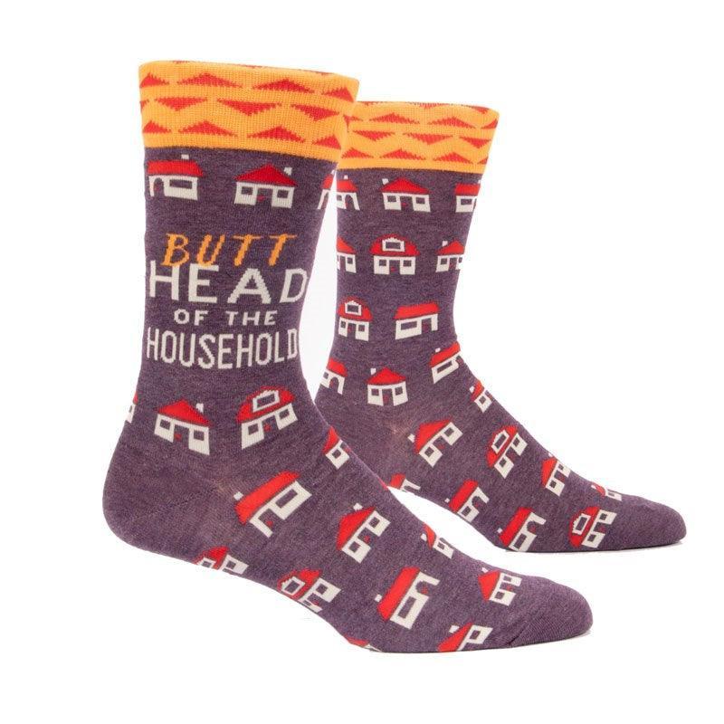 Men's Socks - Butthead Household - Bolt of Cloth - Blue Q