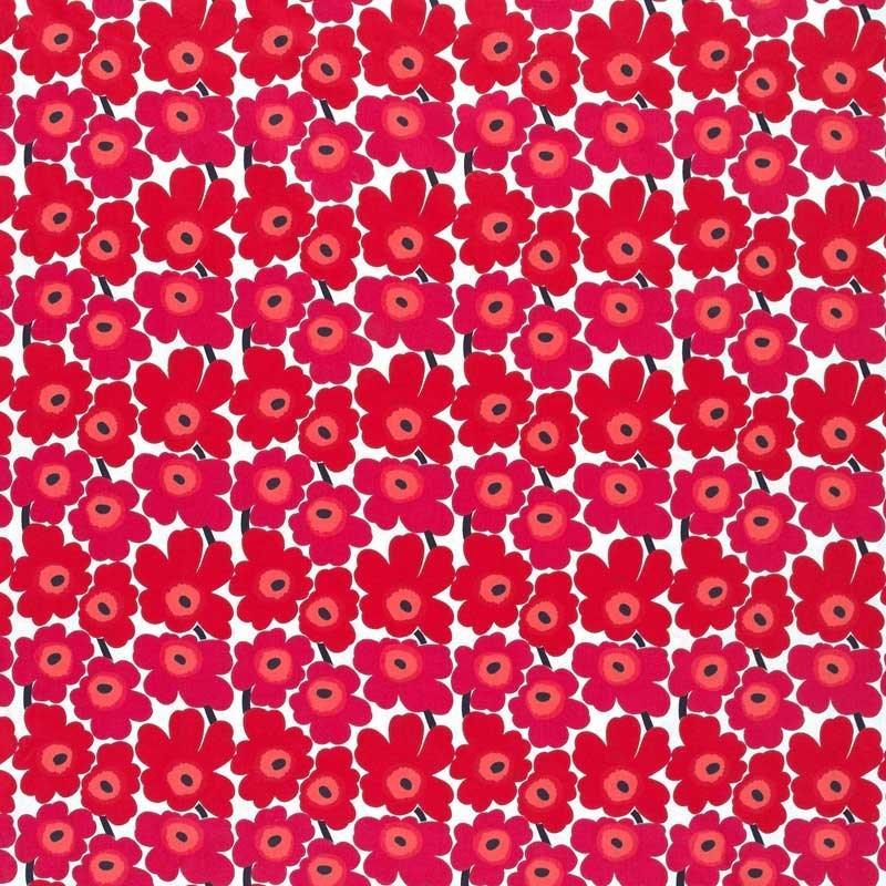 Mini Unikko Fabric in Red and Pink - Bolt of Cloth - Marimekko