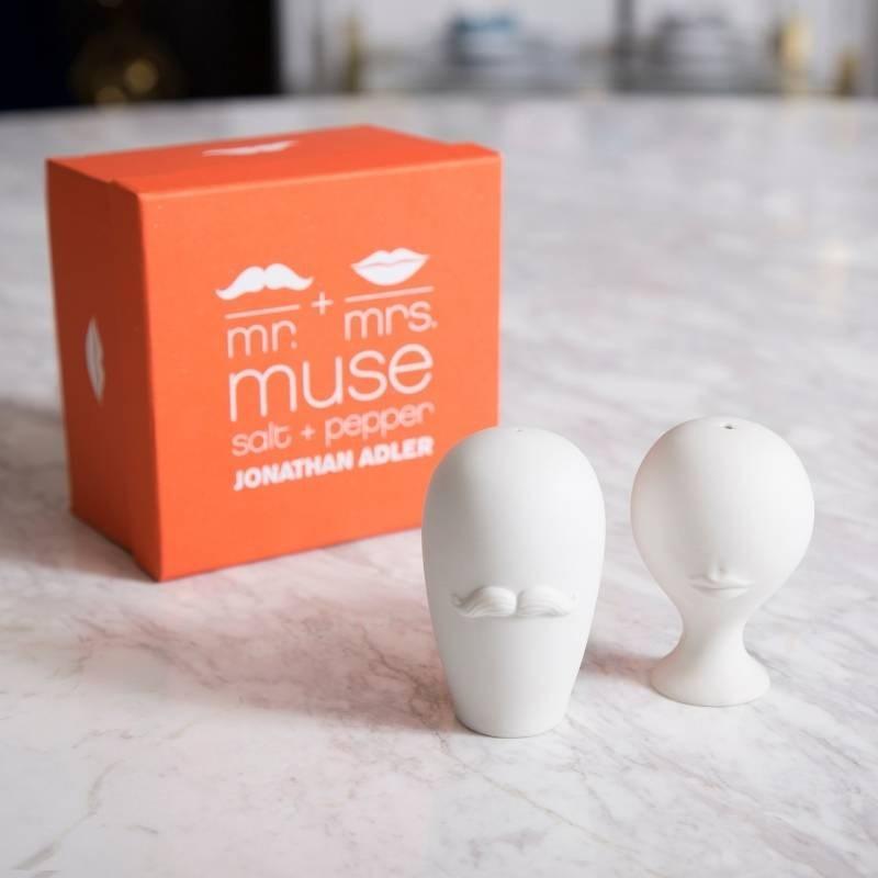 Mr. and Mrs. Muse Salt and Pepper Shakers - Bolt of Cloth - Jonathan Adler