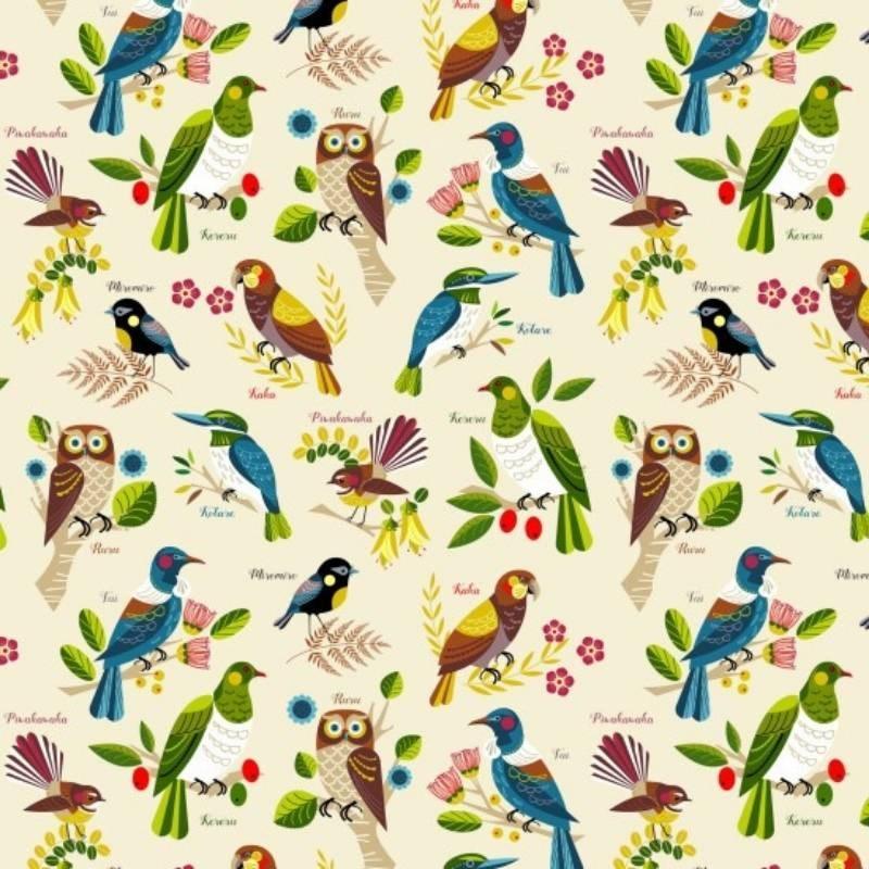 Native Bloom Birds Fabric - Bolt of Cloth - Other