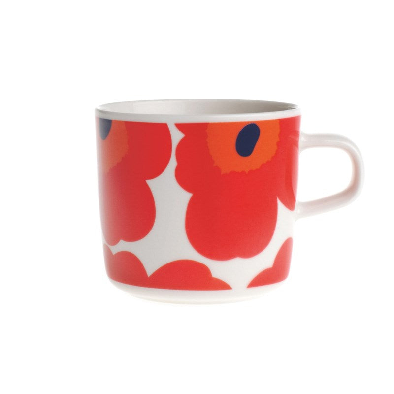 Unikko Coffee Cup 200ml in white, red