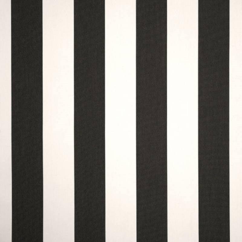 Outdoor Canvas Cabana Stripe in black and white - Bolt of Cloth - Sunbrella