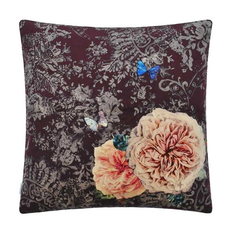 Pahari Cushion Cover 55cm in rosewood - Bolt of Cloth - Designers Guild