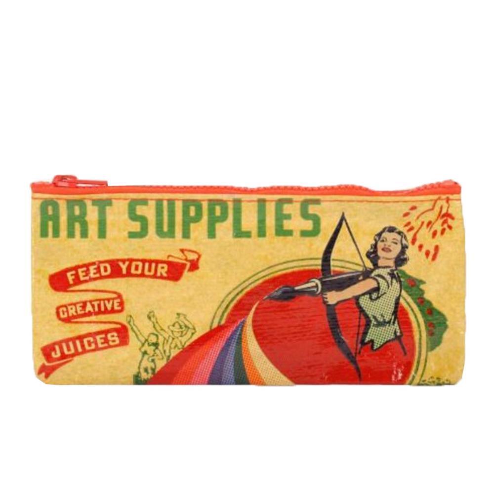 Pencil Case- Art Supplies - Bolt of Cloth - Blue Q