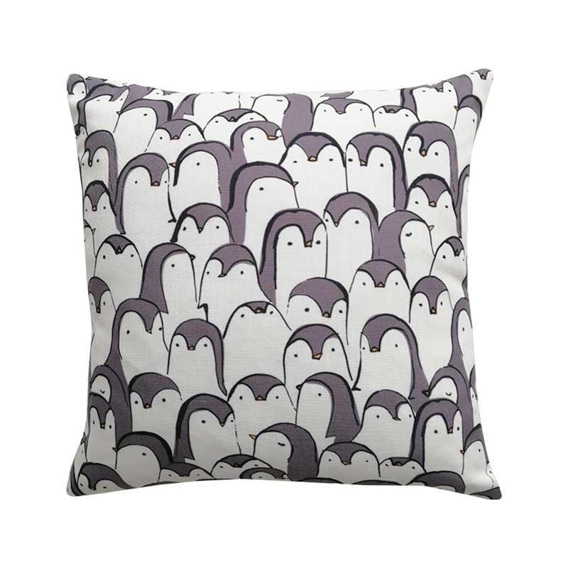 Penguin Huddle Cushion Cover 43cm - Bolt of Cloth - Bolt of Cloth