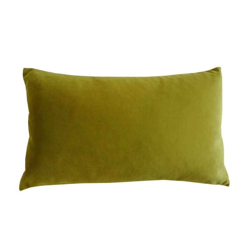Plush Velvet Cushion Cover 50x30cm in olive - Bolt of Cloth - Bolt of Cloth