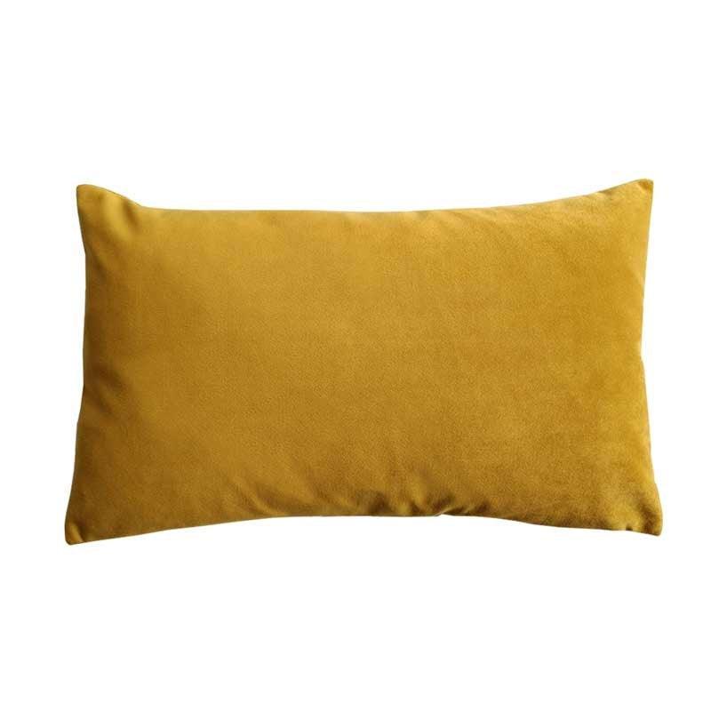 Plush Velvet Cushion Cover 50x30cm in turmeric - Bolt of Cloth - Bolt of Cloth