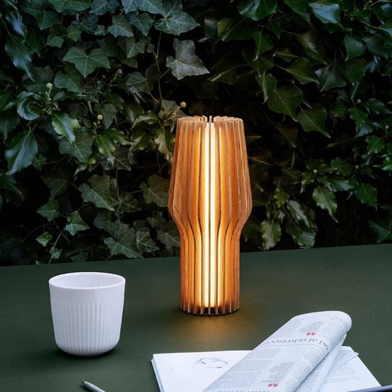 Radiant Rechargeable Table Lamp in oak - Bolt of Cloth - Eva Solo