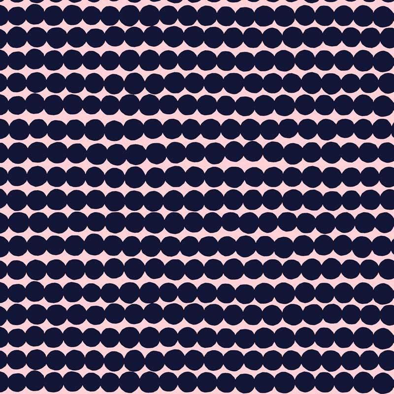 Rasymatto cotton in light red, dark blue - Bolt of Cloth - Marimekko