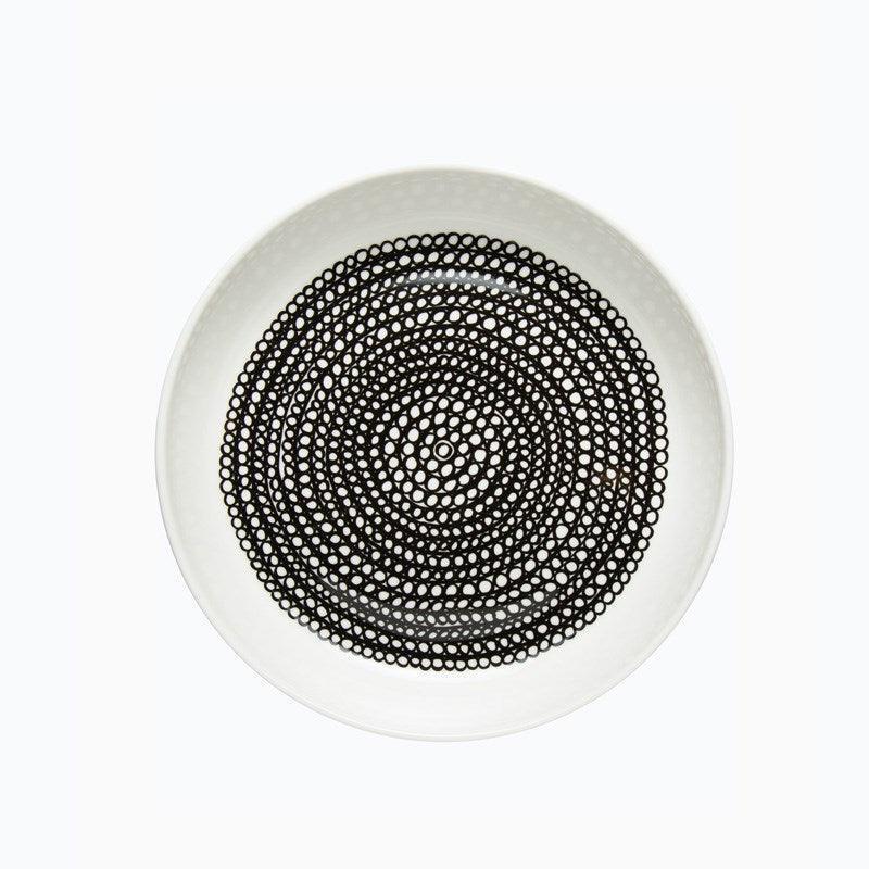 Rasymatto Plate 20.5cm in white, black - Bolt of Cloth - Marimekko