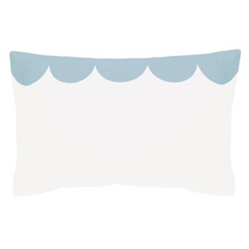 Scallop Pillowcase 50x75cm in blue - Bolt of Cloth - Castle
