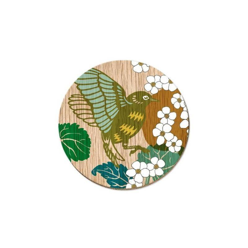 Screenprint Tauhou Waxeye Coaster - Bolt of Cloth - Wolfkamp & Stone