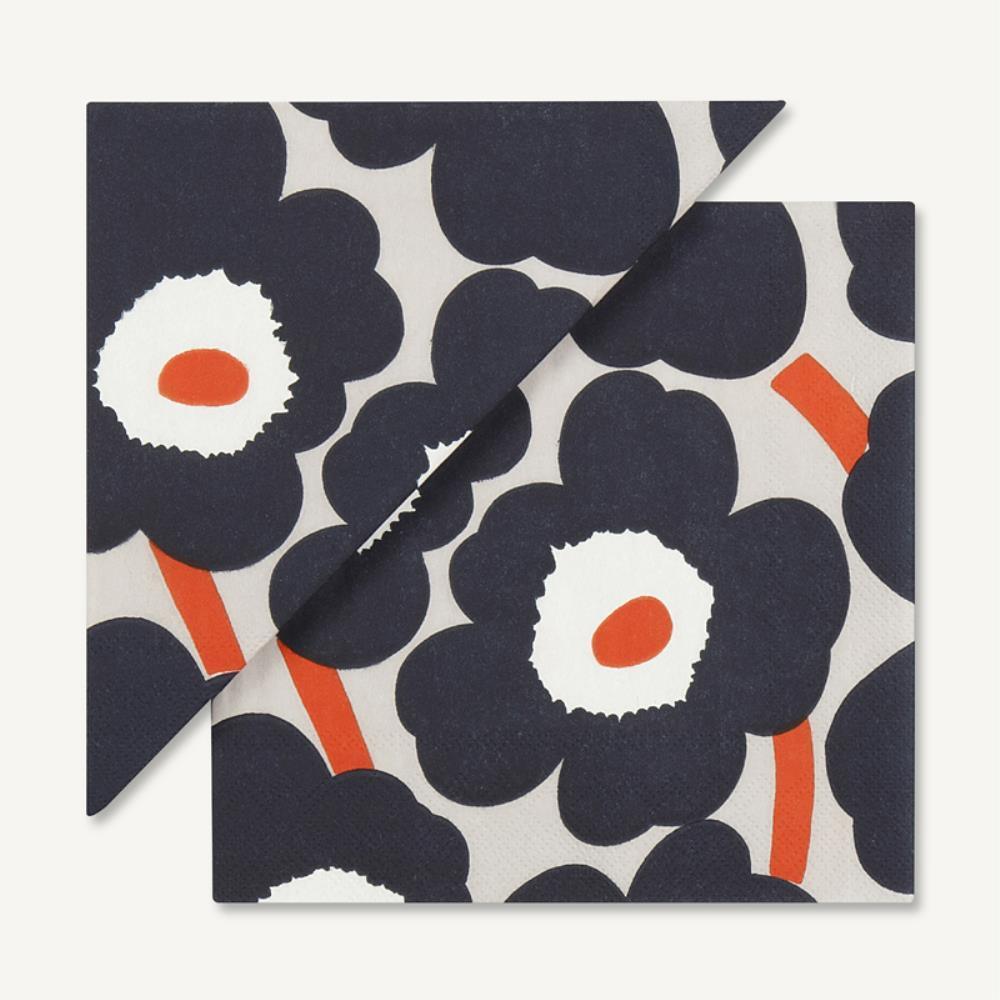 Serviettes in Unikko in Linen - Bolt of Cloth - Marimekko