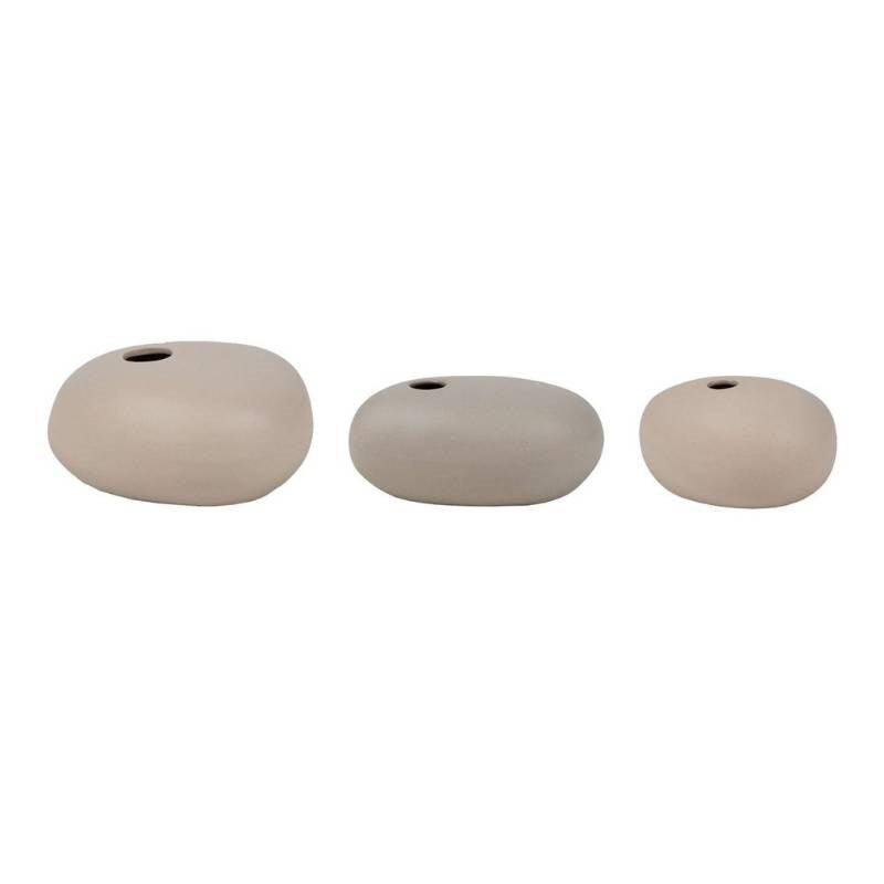 Set of 3 Pebble Porcelain Mini Vases - Bolt of Cloth - Rader
