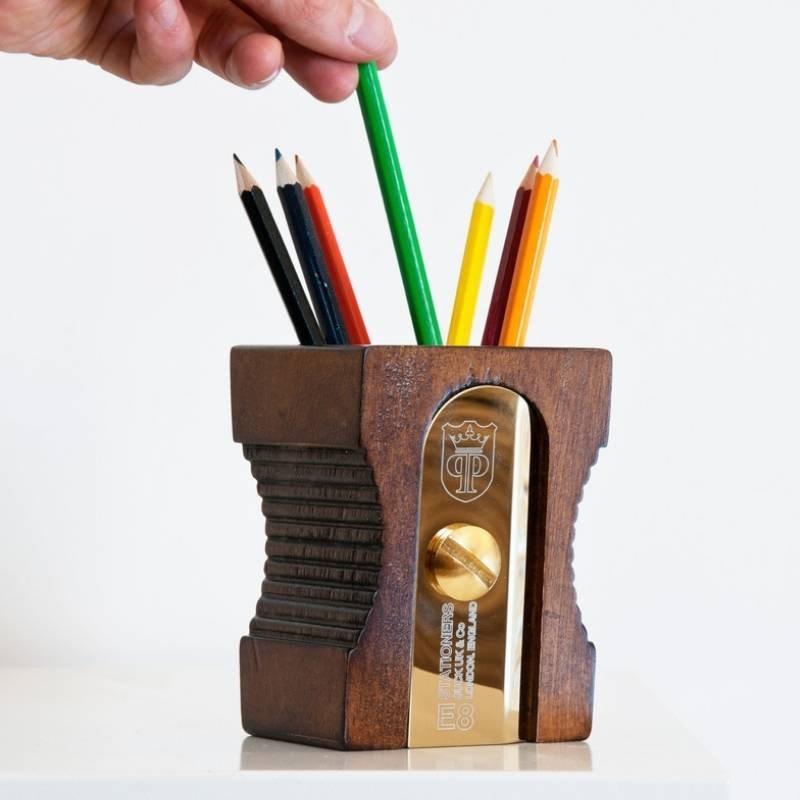 Sharpener Desk Tidy in dark - Bolt of Cloth - Suck UK