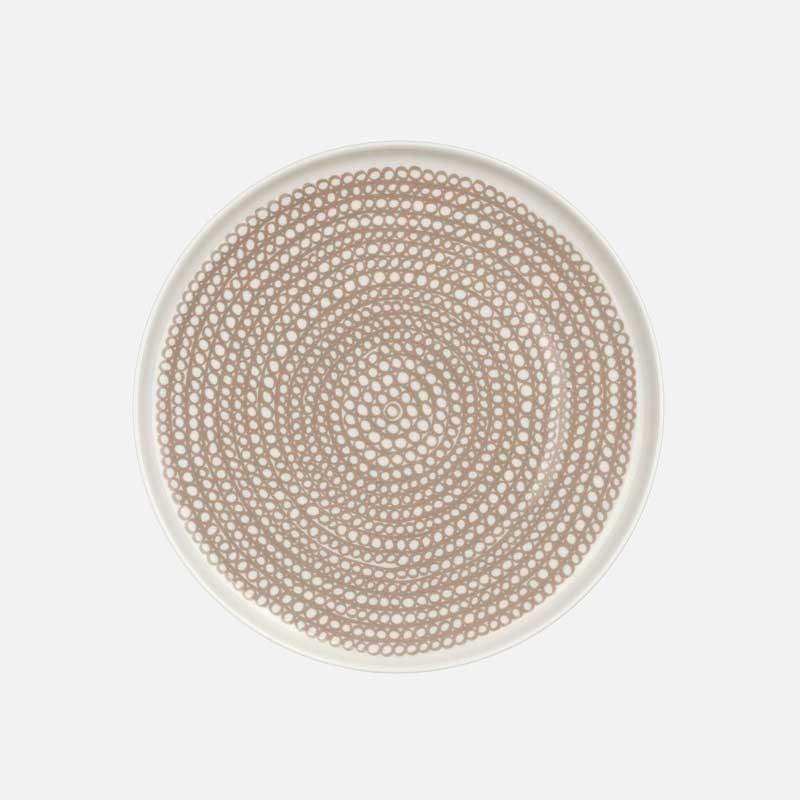 Siirtolapuutarha Plate 20cm in white, clay - Bolt of Cloth - Marimekko