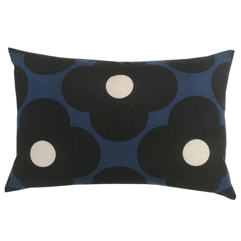 Spot Flower Cushion Cover 60x40cm in dark marine - Bolt of Cloth - Orla Kiely