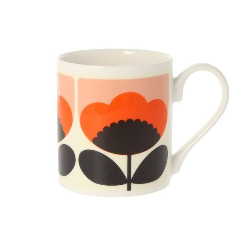 Spring Bloom Mug 350ml in orange - Bolt of Cloth - Orla Kiely