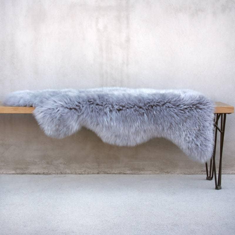 Steel Grey Sheepskin Rug - Bolt of Cloth - NZ Design