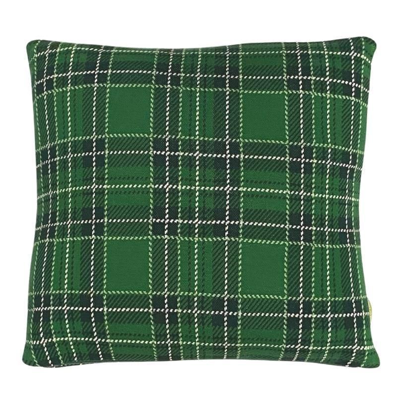 Tartan Knit Cushion Cover 50cm in green - Bolt of Cloth - Bolt of Cloth