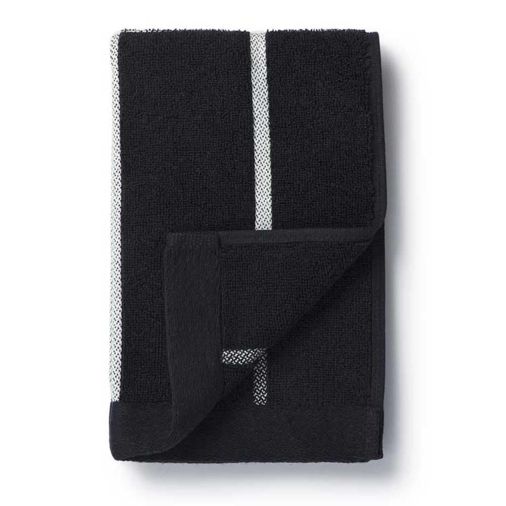 Tiiliskivi Guest Towel 30x50cm in black, white - Bolt of Cloth - Marimekko
