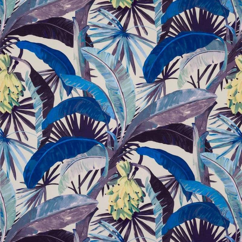 Tropicalia Outdoor Fabric in porcelain blue - Bolt of Cloth - James Dunlop