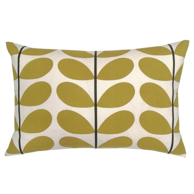Two Colour Stem Cushion Cover 60x40cm in olive - Bolt of Cloth - Orla Kiely