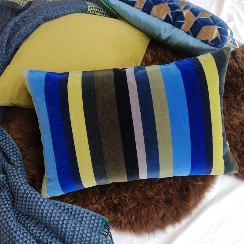 Varese Lambusa Cushion Cover 60x40cm in cobalt - Bolt of Cloth - Designers Guild