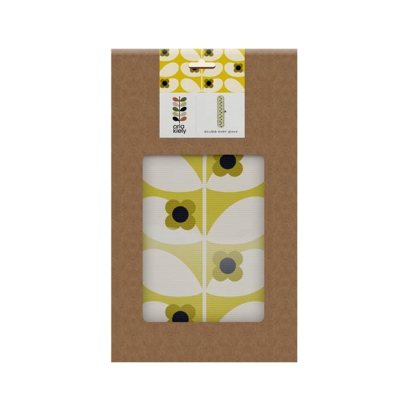 Wild Rose Double Oven Glove in ochre - Bolt of Cloth - Orla Kiely
