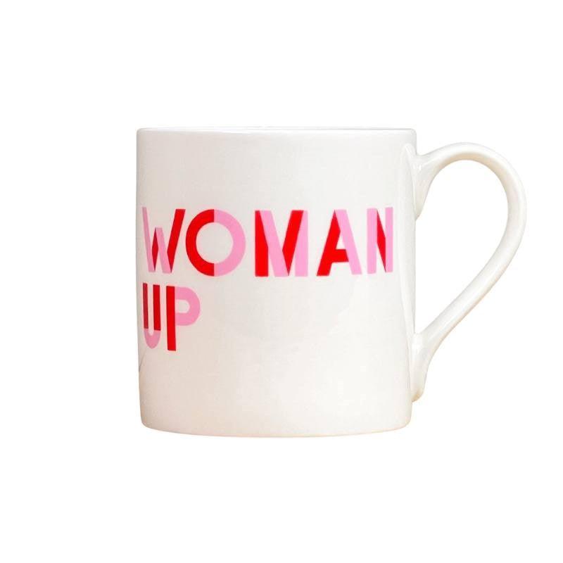 Woman Up Mug 300ml - Bolt of Cloth - Black & Beech
