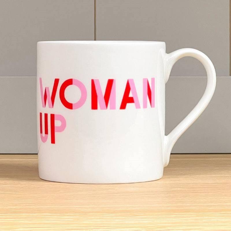 Woman Up Mug 300ml - Bolt of Cloth - Black & Beech