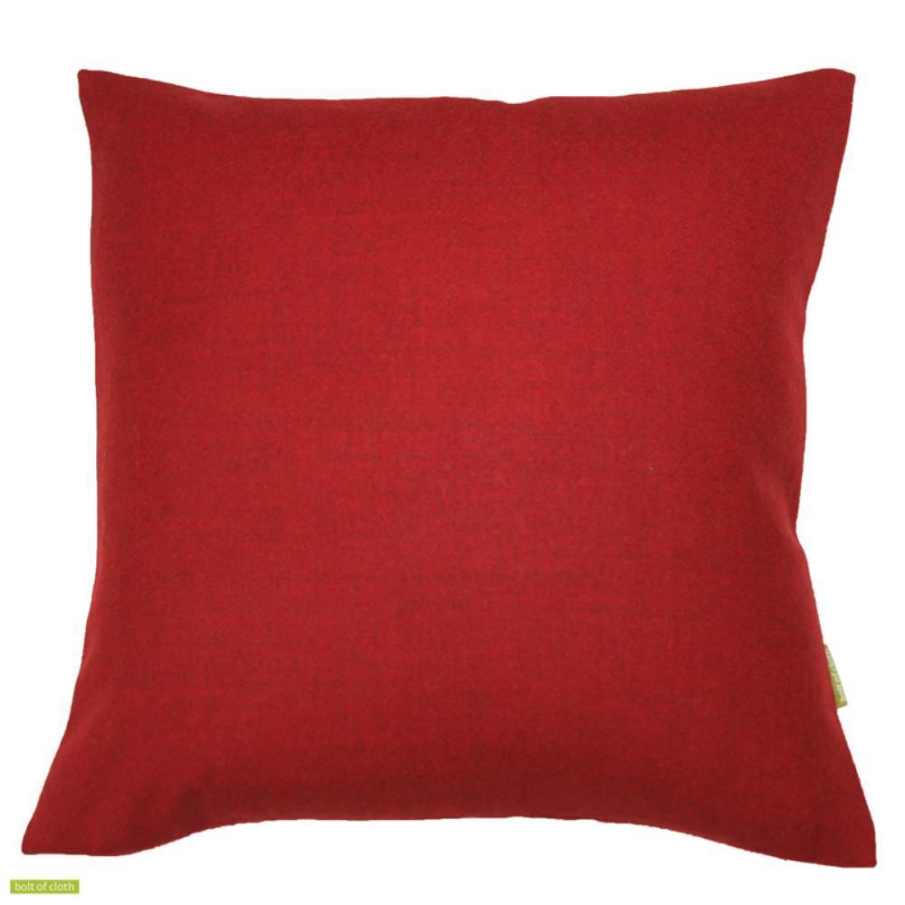 Wool/Alpaca Cushion Cover 40cm in deep red - Bolt of Cloth - Bolt of Cloth