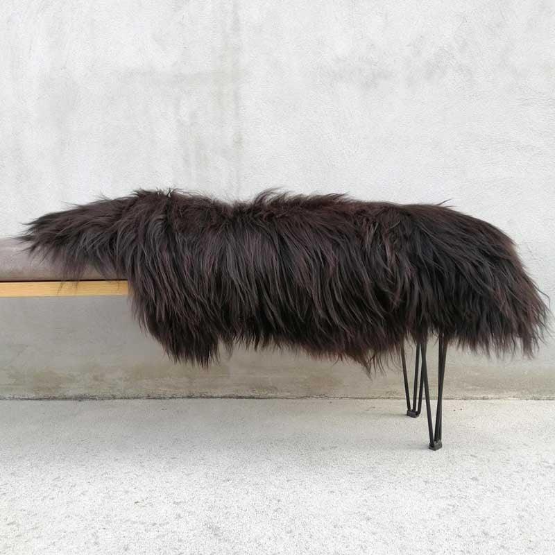 XL Deep Brown Icelandic Sheepskin Rug - Bolt of Cloth - Bowron Sheepskins