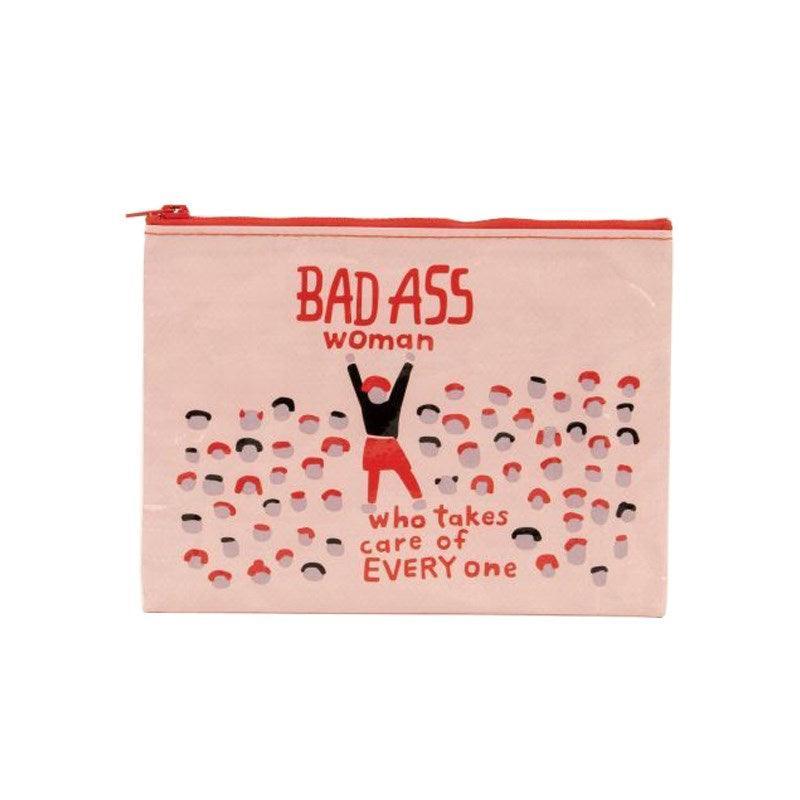 Zipper Pouch - Bad Ass Women - Bolt of Cloth - Blue Q